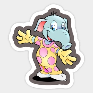 Gentle Cute Baby Elephant shirt Sticker